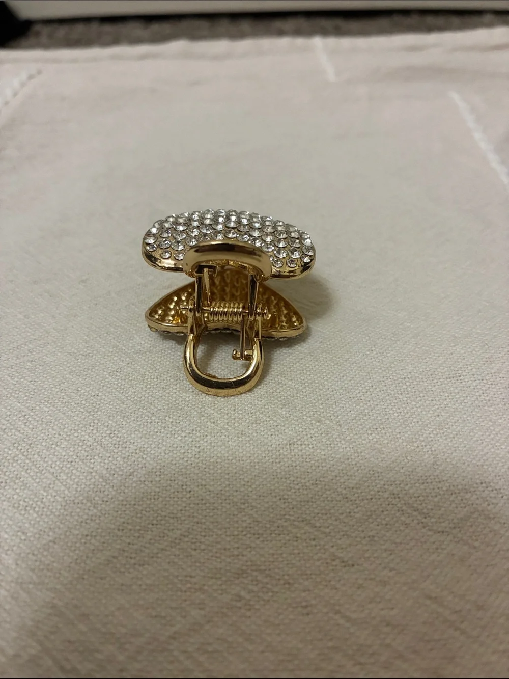 Gold Heart Crystal Hair Clip - Women Jewelry